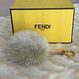 Fendi Fox Fur Bag Pom pom charm